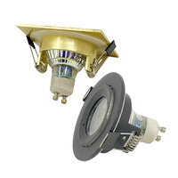 Lampe à LED ronde personnalisable gris-or étanche Downlight à LED dorée Base GU10 Plafonnier encastré IP44 pour salle de bain