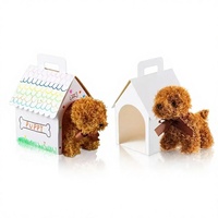 Hunde-Party-Geschenke Umweltfreundliche Starre Schachteln Weiße Rechteckige Kartonboxen mit Löchern und Griff Individuelles Logo Welpen Haustier