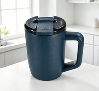 Nouvelle Tasse Isotherme 2026 pour Bureau, École, Café – 450 ml en Acier Inoxydable, Anti-fuite, avec Couvercle, Idéale pour Extérieur, Salle de Sport et Randonnée