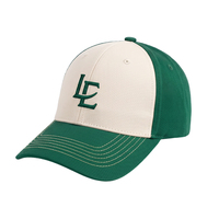 Casquette de baseball bicolore avec broderie 3D monogramme LE et broderie script « NATURE CARES » au dos pour la protection solaire quotidienne en extérieur