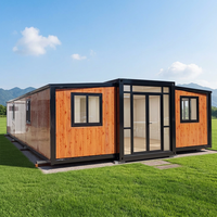 Villa de luxe de 20 pieds préfabriquée prête à l'emploi maison conteneur extensible à vendre petite maison mobile préfabriquée de 2 3 4 5 chambres à coucher prix