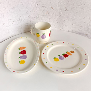 Cute Fruit <b>Ceramic</b> Coffee <b>Mug</b> Colorful Polka Dot <b>Mug</b> and Plate - Product Image 6