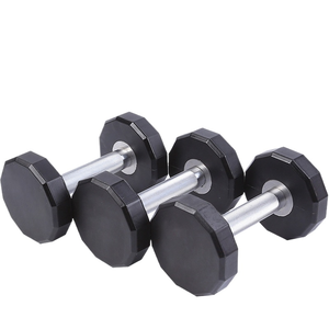 XUHE SPORTS Équipement de gymnastique Logo personnalisé 2KG-50KG Haltère en uréthane Haltères CPU <span class=keywords><strong>12</strong></span> faces avec poignée moletée - Product Image 1