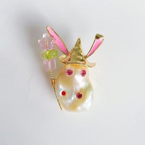 Colgante barroco de bola de fuego nuclear para mujer, collar con abalorio de perla Natural artesanal, sin cadena, venta al por mayor - Product Image 4