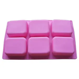 6 cavity of 7.1*6*2.5cm rectangular DIY handmade soap silicone molds