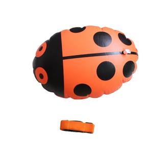 Bouée gonflable Kaixiang en forme de coccinelle pour la natation et les sports nautiques, taille adulte unisexe, orange, avec deux chambres à air. - Product Image 5