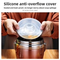 Nouvelle boîte à lunch en acier inoxydable 304 Double couche isolée Tiffin Pot Lunch Container Anti-Spill Vacuum