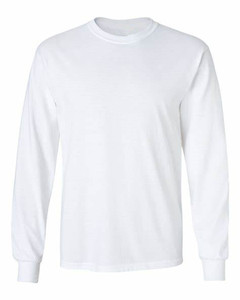 Camiseta Básica Blanca de Manga Larga para Hombre con Serigrafía Personalizada, Tejido Transpirable y Ecológico de Poliéster/Algodón - Product Image 2