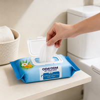 Lingettes humides ménagères personnalisables avec logo, biodégradables, dispersables, sans danger pour les fosses septiques, en fibres végétales, vente en gros pour marques privées