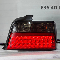 Pour BMW E36 4D, feux arrière, lampe arrière LED, couleur gris rouge