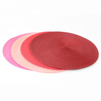 Ensemble de sets de table ronds tressés en PP colorés, antidérapants et lavables, pour tables à manger, pour Noël, Halloween, la maison, les mariages