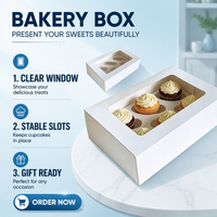 Boîte à gâteau blanche de 12x12x5 pouces, de qualité alimentaire, en gros, logo personnalisé, emballage en carton robuste pour boulangerie, à emporter et à offrir en cadeau