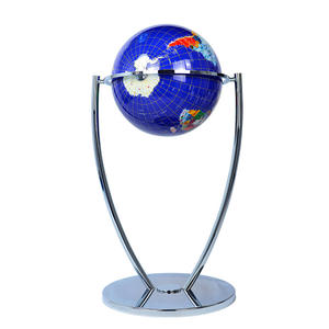 Globe Tianyu 42cm50cm62cm80cm100cm en métal et plastique en forme de U, ornement décoratif pour bureau et salon, bleu saphir, bleu ciel antique - Product Image 3