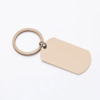 Porte-clés en métal vierge personnalisé Porte-clés étiquette de texte gravé au laser ovale Porte-clés en acier inoxydable Porte-clés à code QR pour chien