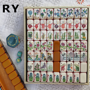 Disponibile Set di Mahjong Americano di Lusso in Acrilico Intagliato, Walk Me Crisloid, Nuovi Prodotti, Portatile per 4 Giocatori, Resistente all'Acqua e Durevole - Product Image 1