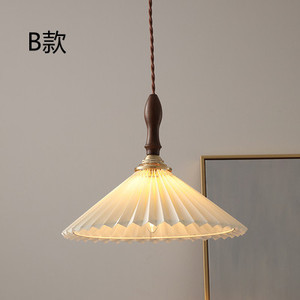 Lampe suspendue en verre et laiton style rétro américain pour bar, restaurant, chevet, salon, salle à manger, maison, couloir - Dropshipping Shopify Walnut - Product Image 3