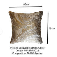 Housse de coussin décorative pour la maison, motif sable mouvant brillant, jacquard métallique, qualité supérieure, vente en gros directe usine