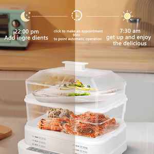 Thực phẩm điện hấp đa chức năng hấp điện với hơi nước nhanh, Surround sưởi ấm hẹn giờ và công suất lớn - Product Image 3