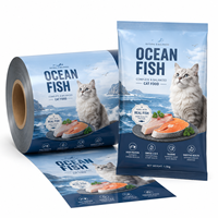 Film d'emballage haute barrière imprimé sur mesure pour poudre de suppléments multivitaminés et probiotiques pour animaux de compagnie, en rouleau pour sachets pour chiens et chats