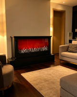 Lámpara Decorativa LED para el Hogar, Simulación de Chimenea sin Calefacción, Funciona con Cable USB, Control Remoto RGB, Luz de Ambiente con Diseño de Columna Romana Cuadrada en Blanco y Negro