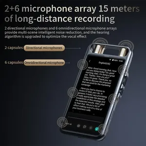 M5 AI Grabadora <span class=keywords><strong>de</strong></span> voz digital Interpretación simultánea Formato <span class=keywords><strong>de</strong></span> <span class=keywords><strong>audio</strong></span> MP3 para transcripción Batería <span class=keywords><strong>de</strong></span> larga capacidad <span class=keywords><strong>de</strong></span> 2000mAh - Product Image 5