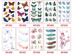 Kits d'autocollants de <span class=keywords><strong>tatouage</strong></span> jetables Qy Darkness, motifs <span class=keywords><strong>serpent</strong></span> et fleurs, tatouages génitaux féminins personnalisés - Product Image 6