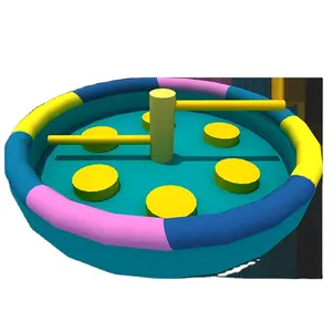 Pokiddo-Amusement park indoor adult kids soft play wipeout Inflatable High quality indoor Inflatable wipeout for amusement park