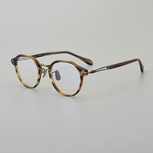 Film "Infernal Affairs" Hong Kong Style rétro sombre myopie cadre pour les yeux italien <span class=keywords><strong>de</strong></span> haute qualité acide acétique main sol papillon cadre - Product Image 4