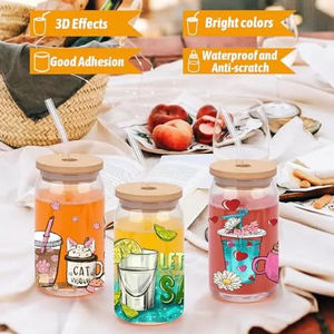 Oferta Especial: Calcomanías UV DTF de Dibujos Animados para Vasos de 16 oz, Adhesivos Suaves, Duraderos e Impermeables con Diseño de Cantante Femenina para Tazas - Product Image 4