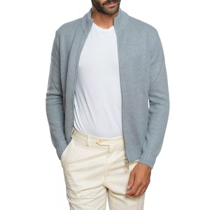 Suéter de punto personalizado OEM ODM hombres Cachemira lana cárdigan cremallera invierno hombres tejido cárdigan suéter para hombres - Product Image 3