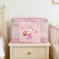 Panier de rangement pour jouets de bébé, organisateur portable pour chambre d'enfant, panier pliable en tissu de grande capacité avec couvercle et poignée de transport