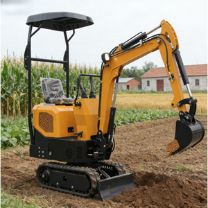 Mini-excavatrice 1 tonne EURO5 EPA avec moteur Kubota, livraison gratuite, mini-excavatrice sur chenilles 1 tonne, mini-excavatrice agricole de petite taille - Product Image 1