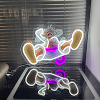 Venta al por mayor Venta caliente LED iluminación logo UV impreso 3D Anime luces de neón firmar pinturas y artes de pared