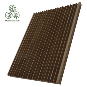 Panneau mural en bois composite extérieur décoratif 3D en bois massif, revêtement en PVC - Product Image 1