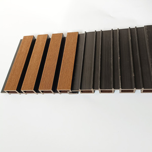 Extérieur Co Extrudé Fond noir Panneau double couleur Vente à chaud Fournisseur doré Revêtement mural en bois - Product Image 4