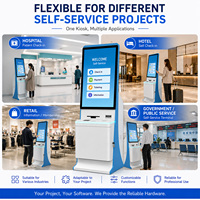 Kiosco de Autoservicio con Pantalla Táctil de 43 Pulgadas, Impresora A4, Escáner de Códigos QR, Lector de Tarjetas RFID, OEM, ODM