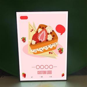 Custom Design Acrylic Aluminum Rectangle Decorative Led Snap Poster Frame Hanging Large Poster Light <b>Box</b> - Product Image 1
