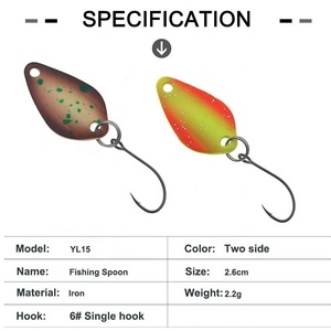 Esca da Pesca con cucchiaio 2.2g esca per <span class=keywords><strong>trota</strong></span> cucchiaio di metallo esca Isca esca da Pesca artificiale attrezzatura da Pesca - Product Image 2