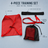 Anpassbarer Schwimm-Fallschirm-Trainer mit Verstellbarem Widerstandsgurt 20cm 30cm 40cm für Schwimmkraft-Training