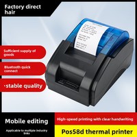 Vente directe d'usine POS58D sans fil pour imprimante thermique, connectable au bureau, imprimante Android/iOS, papier 57x40mm, 203 dpi