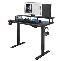 Bureau debout modulaire en métal résistant aux rayures, ergonomique, réglable en hauteur, table électrique à levage avec étagère de rangement