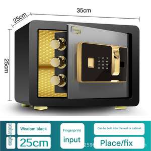 उच्च प्रदर्शन इलेक्ट्रॉनिक डिजिटल फिंगरप्रिंट लॉक बहु-रंग सुरक्षित जमा बॉक्स कस्टम लोगो समर्थन कोल्ड रोल्ड स्टील - Product Image 3