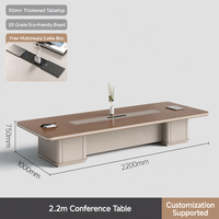 Grande table de conférence rectangulaire minimaliste pour bureau, salle de réunion, avec chaises assorties, pour réunions d'affaires, tailles personnalisées OEM