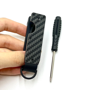 Carbon Fiber <strong>Key</strong> Holder Smart <strong>Key</strong> Wallet EDC Pocket Car <strong>Key</strong> Organizer Chains Keychain Household <strong>Key</strong> Clip - Product Image 3