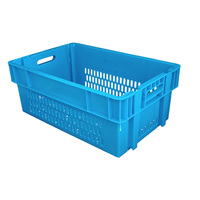 Caisses empilables en plastique pour le transport, paniers pour fruits, légumes et fruits de mer