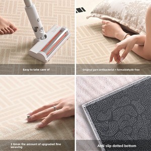 Alfombra de Salón Nueva Estilo Crema, Tapete de Suelo para Sofá, Lavable y Borrable, Alfombra de Dormitorio de Lujo Ligero, Impermeable, de Pelo Bucle, Terciopelo Abstracto - Product Image 3