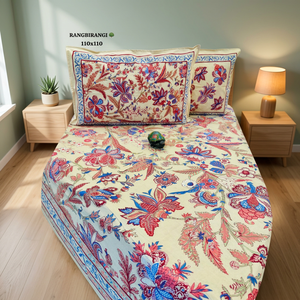 Parure de lit unie avec housse de couette imprimée florale, couvre-lit rouge et taies d'oreiller pour chambre à coucher et usage domestique - Product Image 2