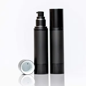 Hotsale Aluminium Mat Zwart Airless Fles 30Ml 50 Ml Voor Huidverzorgingsverpakkingen Voor Mannen