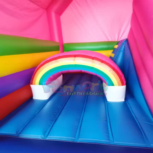 Château gonflable licorne de qualité commerciale pour enfants, avec toboggan, pour fêtes en plein air - Product Image 5