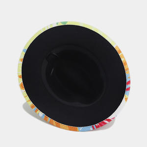 หมวกสักหลาดขนสัตว์ปาร์ตี้สำหรับทั้งชายและหญิงหมวกสักหลาดกว้างหมวกขนสัตว์100% - Product Image 3